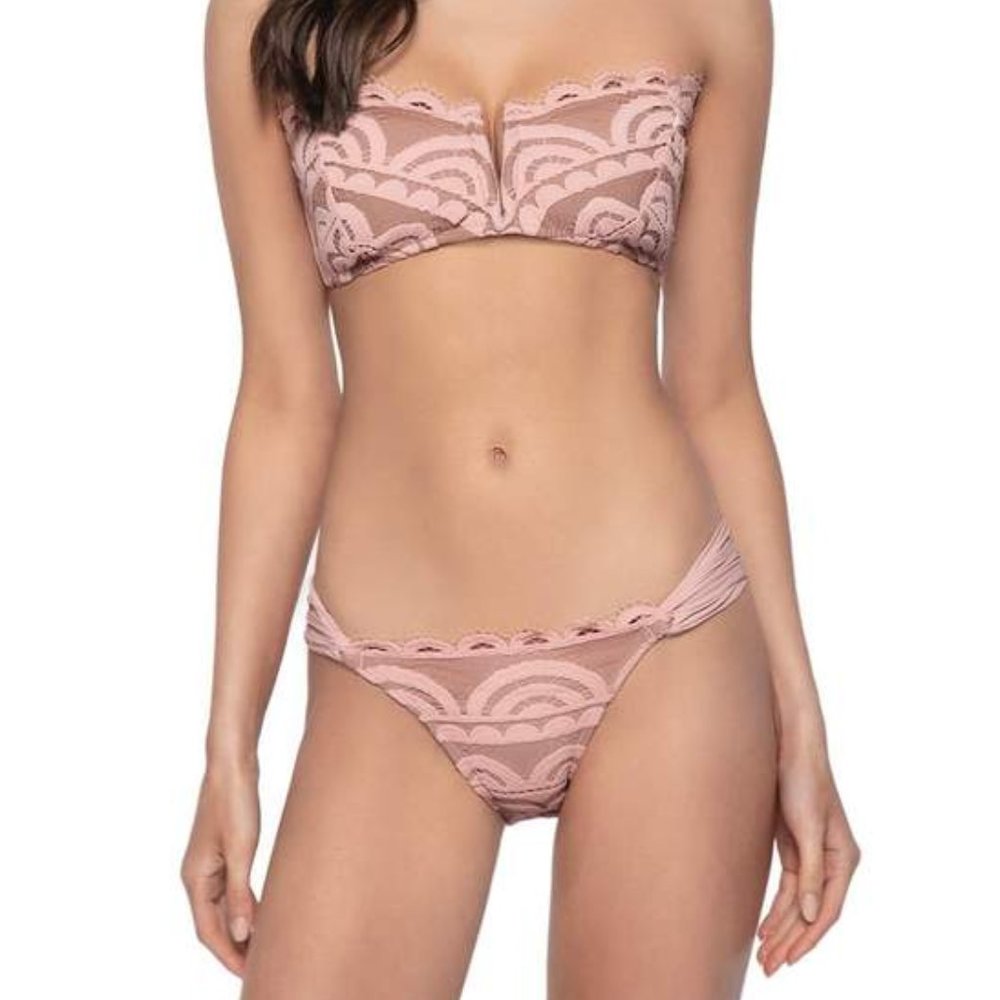 PQ sand lace bandeau bikini set S, M, L & D